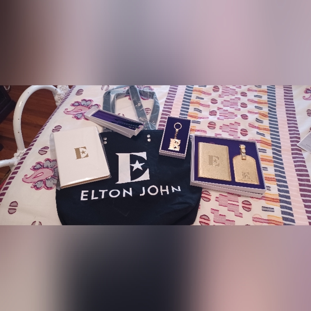 Elton John VIP Farewell Yellow Brick Road Tour Swag Tote Bag and Accessories Set
